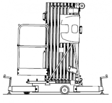 Personenlift P 40 AC, Arbeitshöhe 14,10 m