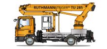 Schnitt-Abbildung der Arbeitsbühne
